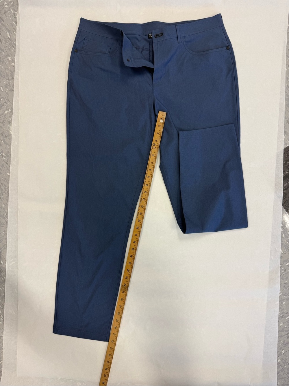 Men's Stretch Navy Dress Pants – Modern Flat Front